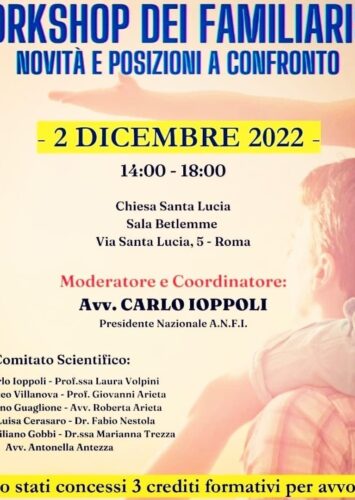 ROMA 2.12.2022 ANFI  WORKSHOP DEI FAMILIARISTI