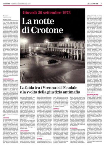 il Crotonese  – Marilina Intrieri     La notte di Crotone