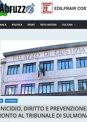 FEMMINICIDIO, DIRITTO E PREVENZIONE: CONFRONTO AL TRIBUNALE DI SULMONA