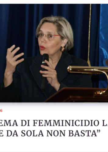 17.7. 2026 INTRIERI ”IN TEMA DI FEMMINICIDIO LA LEGGE DA SOLA NON BASTA”DI PINO NANO
